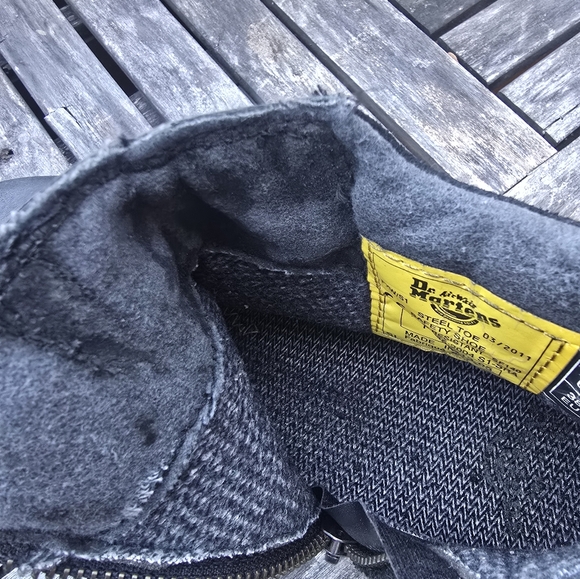 Dr. Martens Black Anti Static Steel Toe Black Leather Chelsea Work Boot 6M - Picture 12 of 14